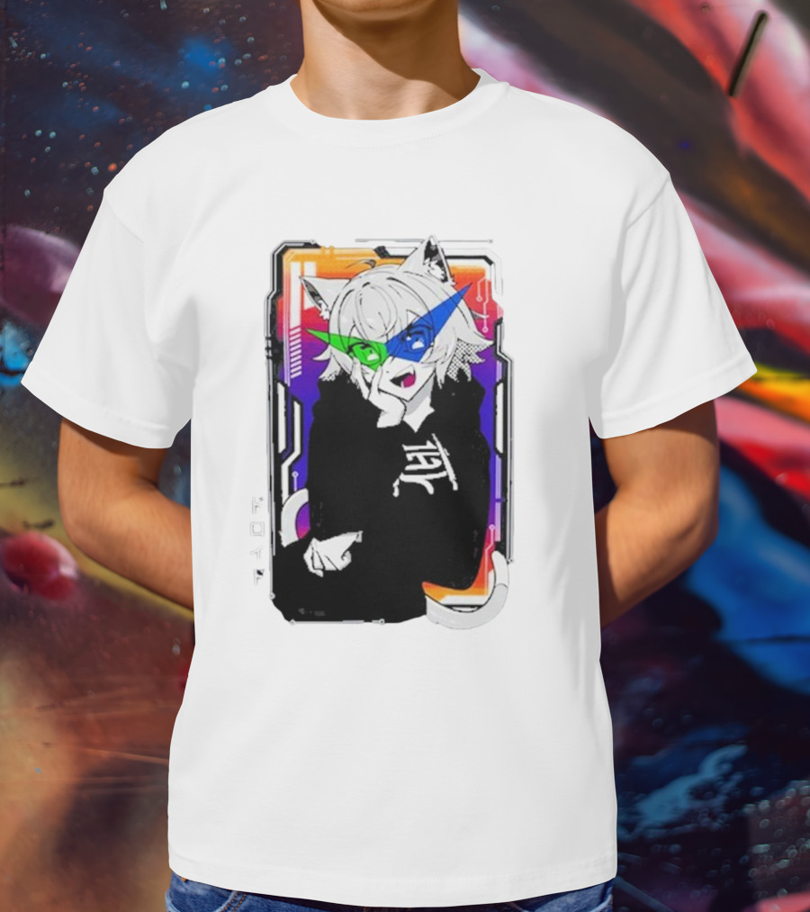 Elasticdroid Gamersupps Anime Cat Ears Cyberpunk T-Shirt