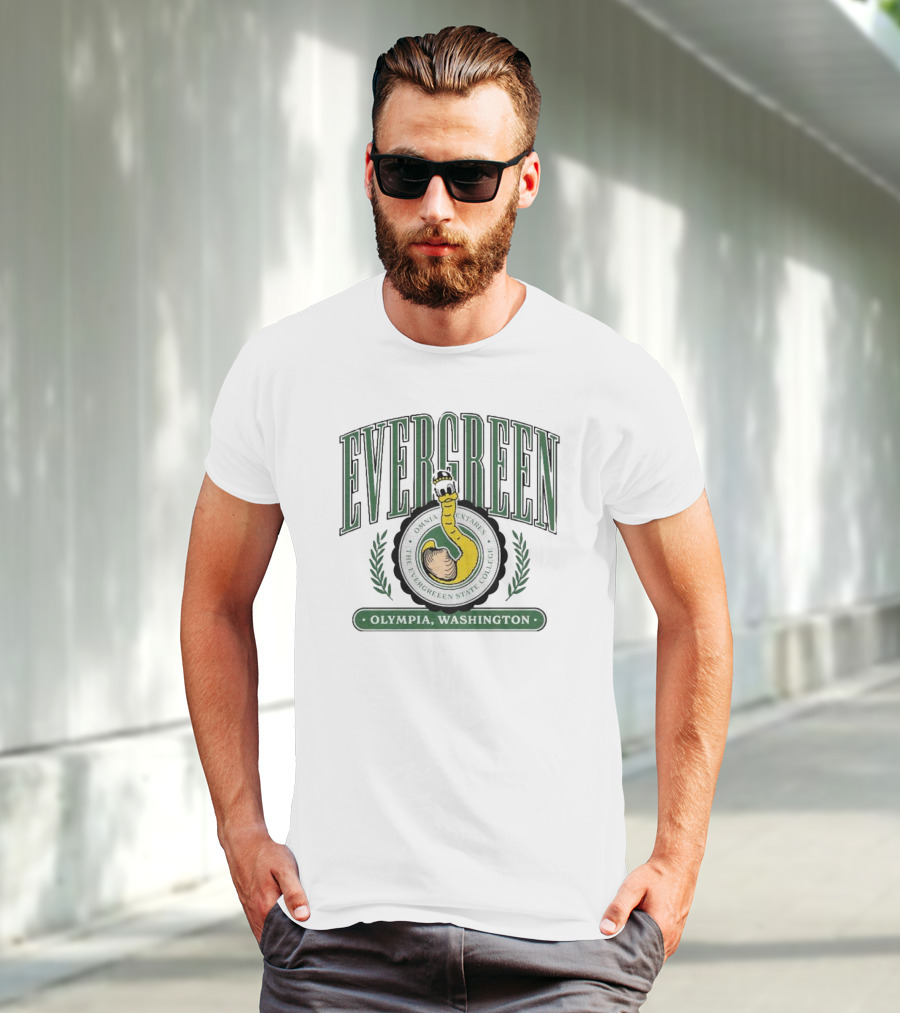 Evergreen State Geoducks Crest Olympia Washington Omnia Extares The Evergreen State College T-Shirt