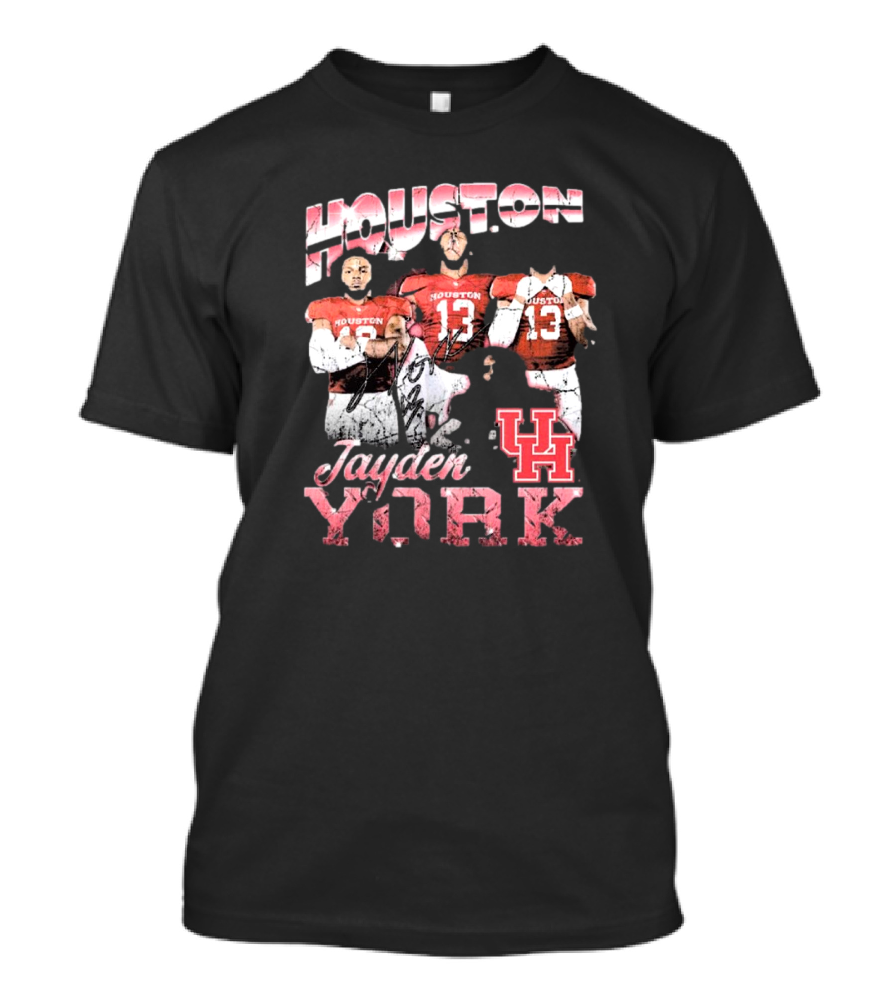 Houston Cougars Jayden York Vintage Signature UH Football T-Shirt