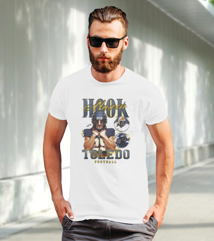 Maxen Hook Toledo Rockets Football Player Action Montage T-Shirt