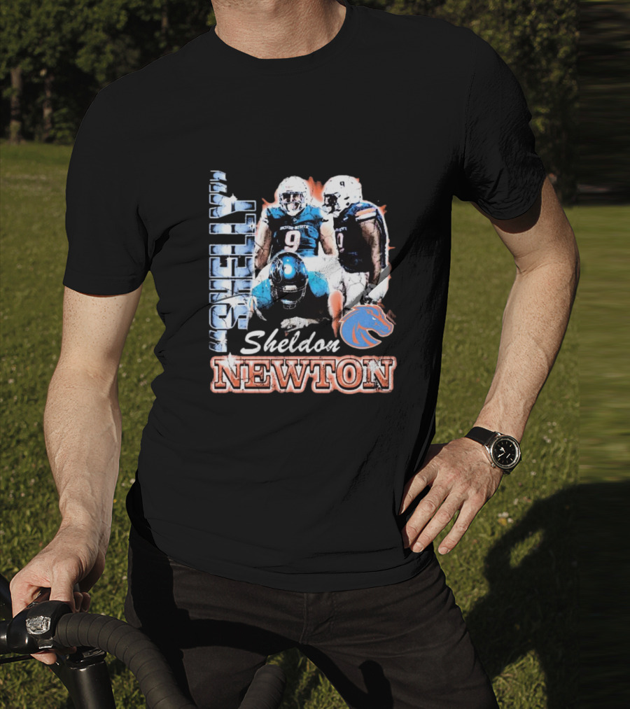Boise State Broncos Sheldon Newton 90s Style Football Player T-Shirt