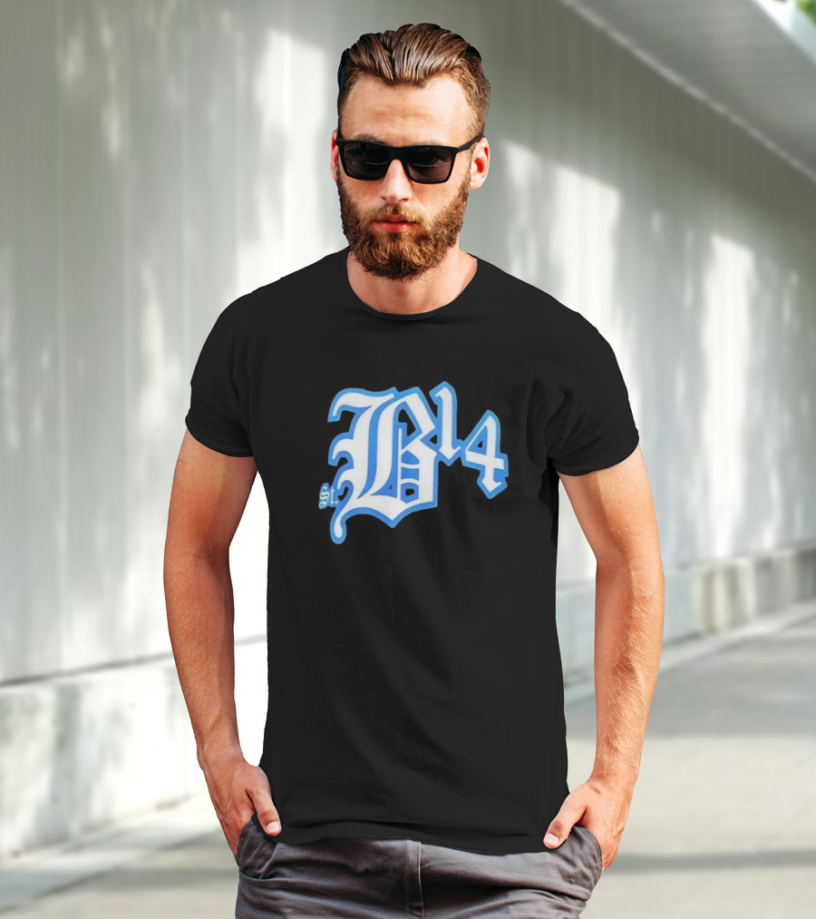 Amon-Ra St Brown Detroit B14 St. Iconic Blue Font T-Shirt