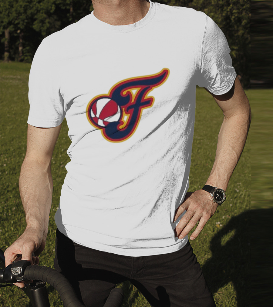 Youth Indiana Fever F Logo Basketball Grey T-Shirt