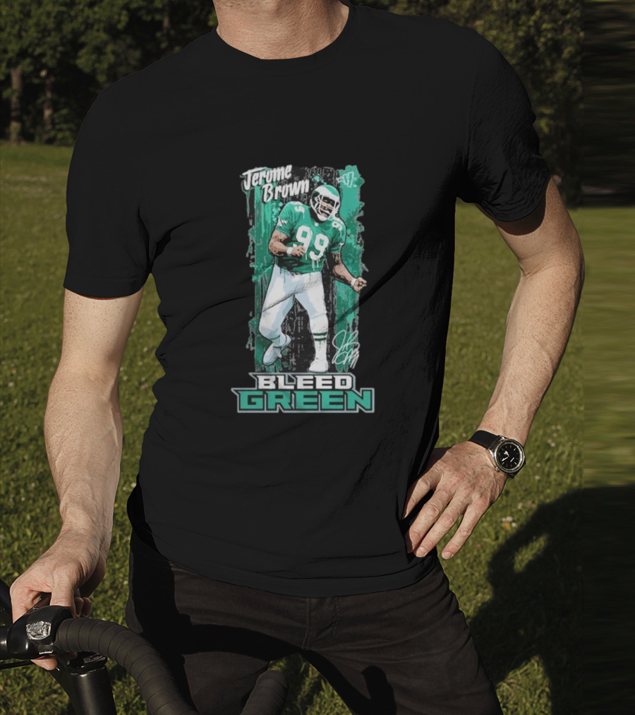 Jerome Brown Bleed Green 99 Football Legend T-Shirt