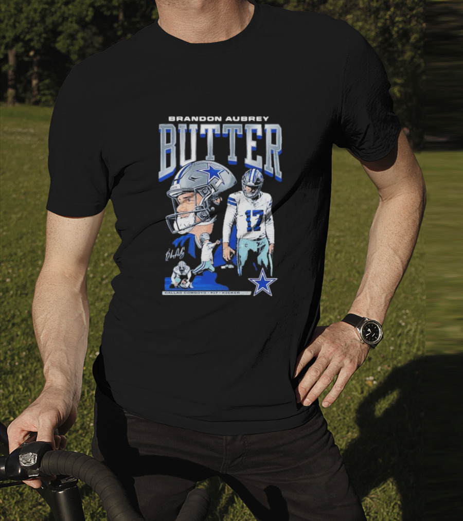 Brandon Aubrey Butter Dallas Cowboys NFL Vintage Football Player T-Shirt