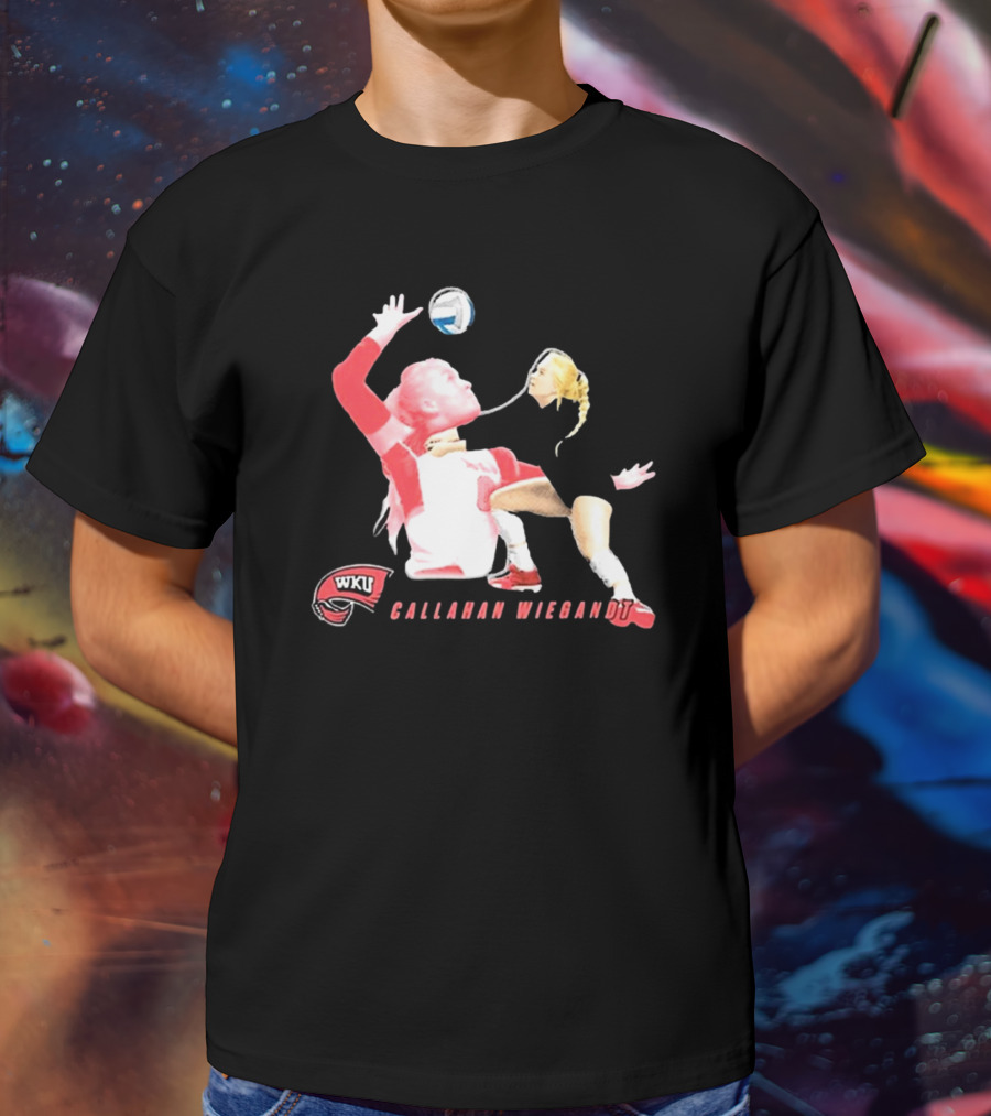 Callahan Wiegandt WKU Volleyball Character T-Shirt