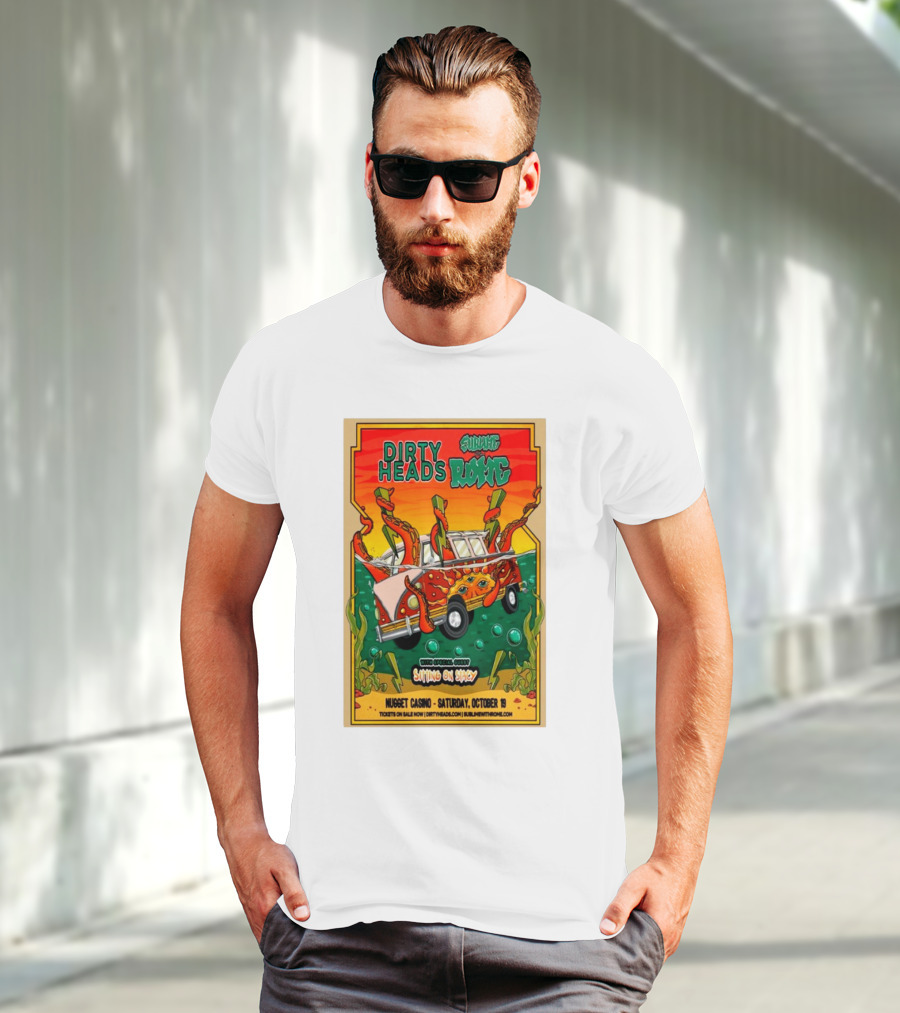 Dirty Heads Sublime Rome Nugget Casino October 19 Sitting On Stacy Tour T-Shirt