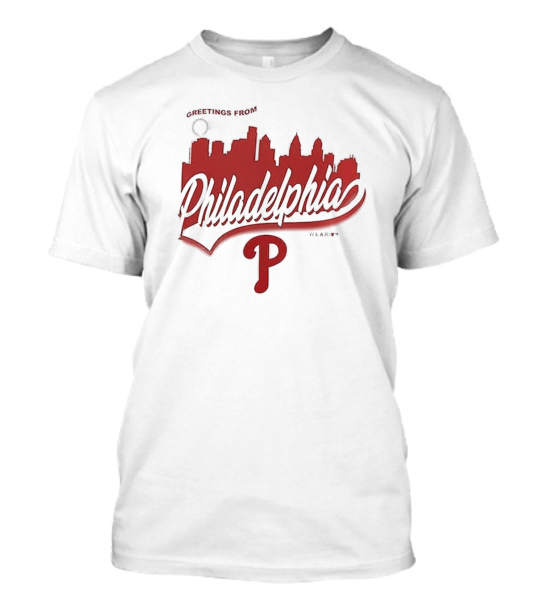 Greetings From Philadelphia Phillies Skyline T-Shirt