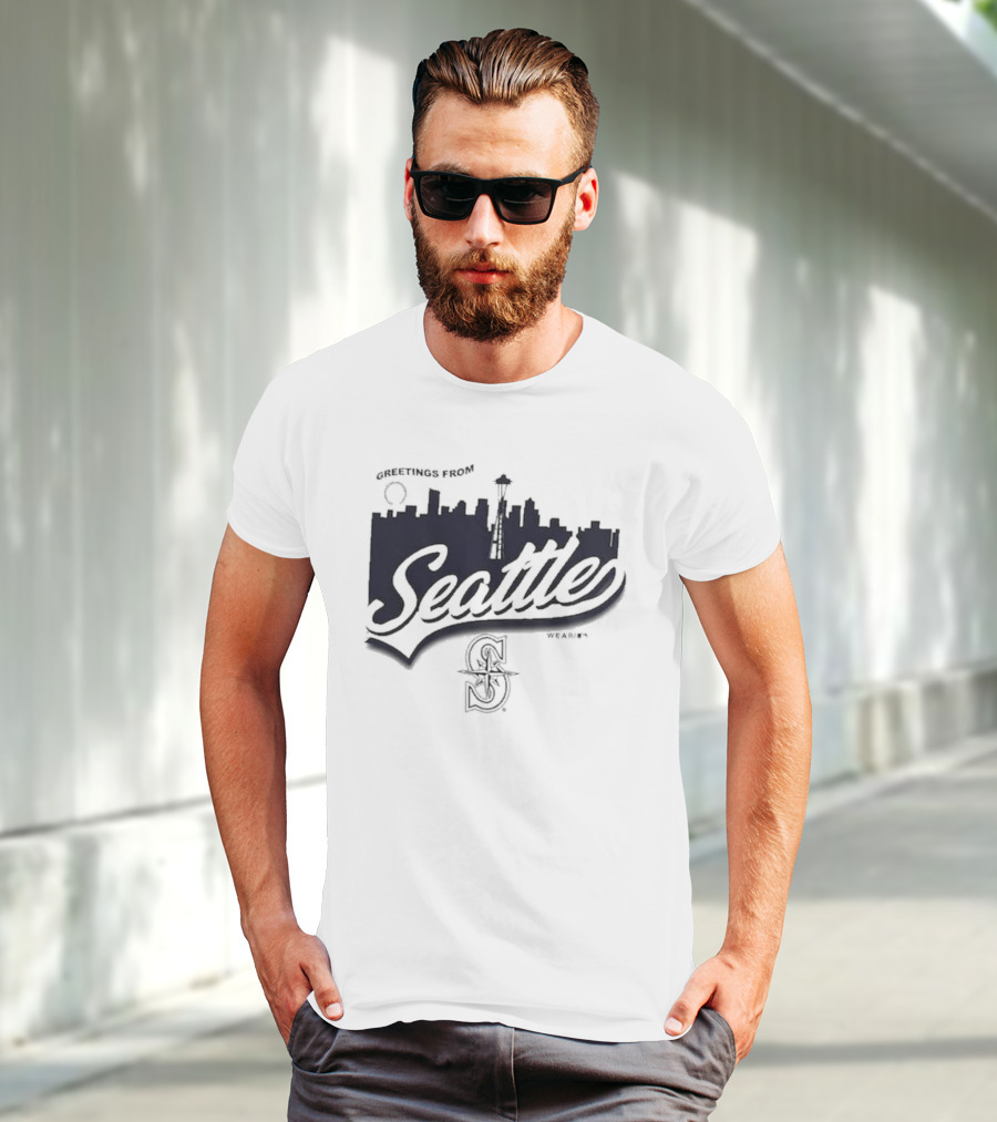 Greetings From Seattle Mariners Skyline T-Shirt