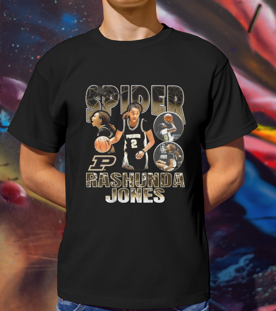 Spider Rashunda Jones Purdue Boilermakers P Basketball T-Shirt