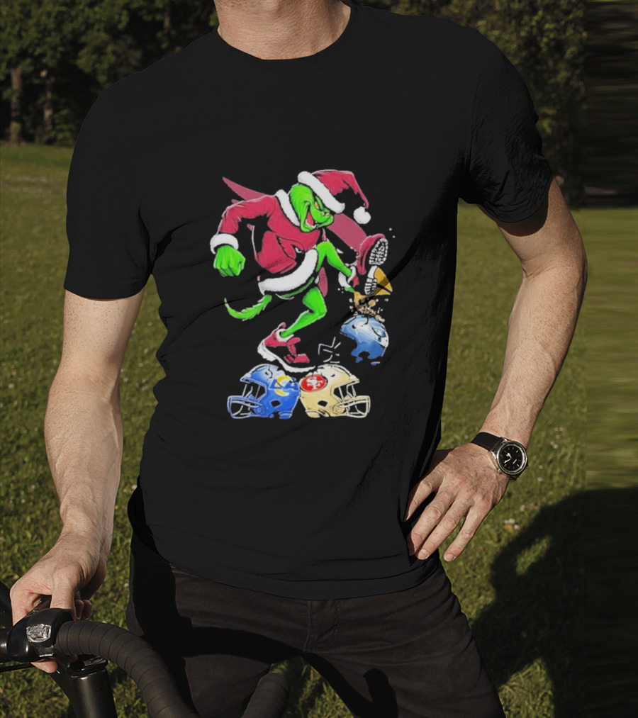 Christmas Grinch Arizona Cardinals Dominating NFL T-Shirt