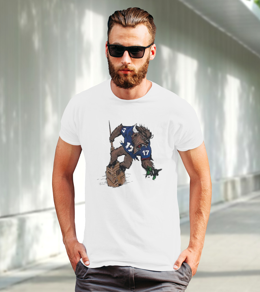 Josh Allen Buffalo Bills 17 Dominates New York Jets On Empire State Building Beast Mode T-Shirt