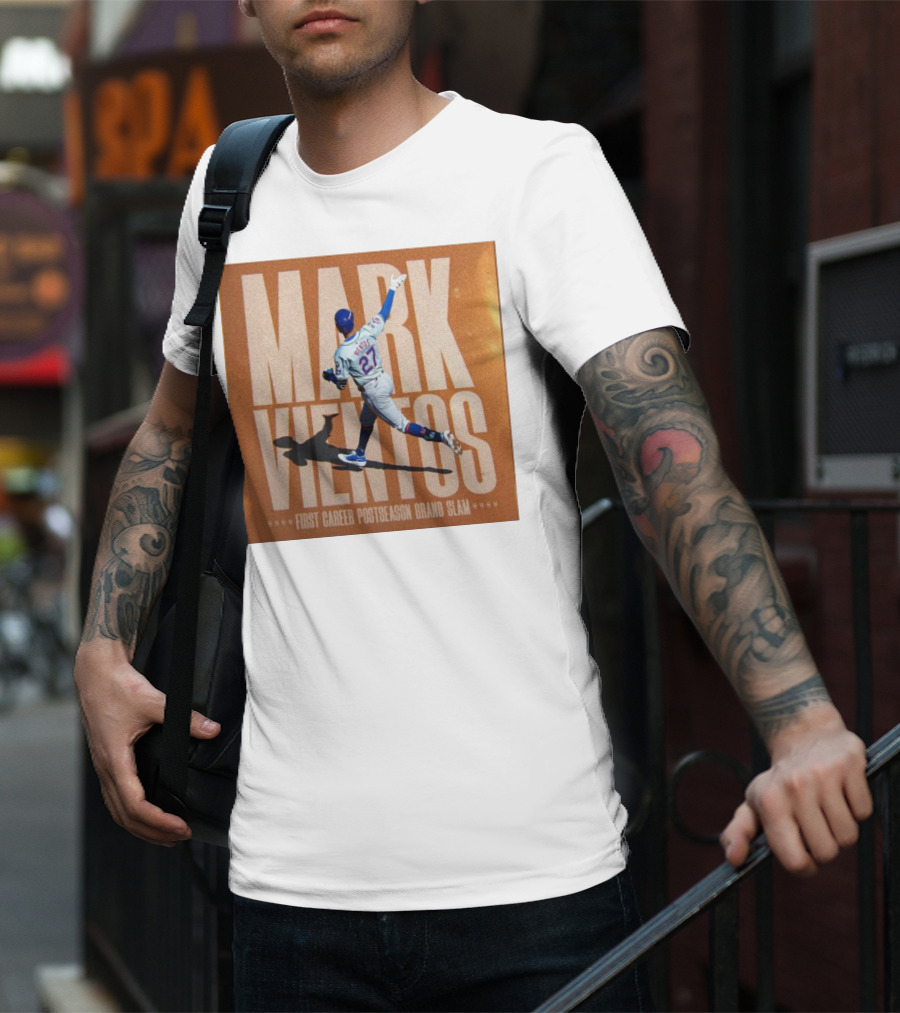 Mark Vientos New York Mets First Career Postseason Grand Slam Baseball Player Action T-Shirt