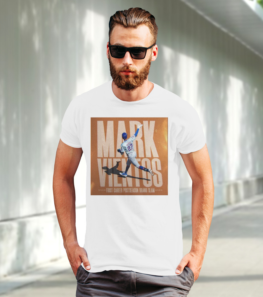Mark Vientos New York Mets First Career Postseason Grand Slam Baseball Player Action T-Shirt