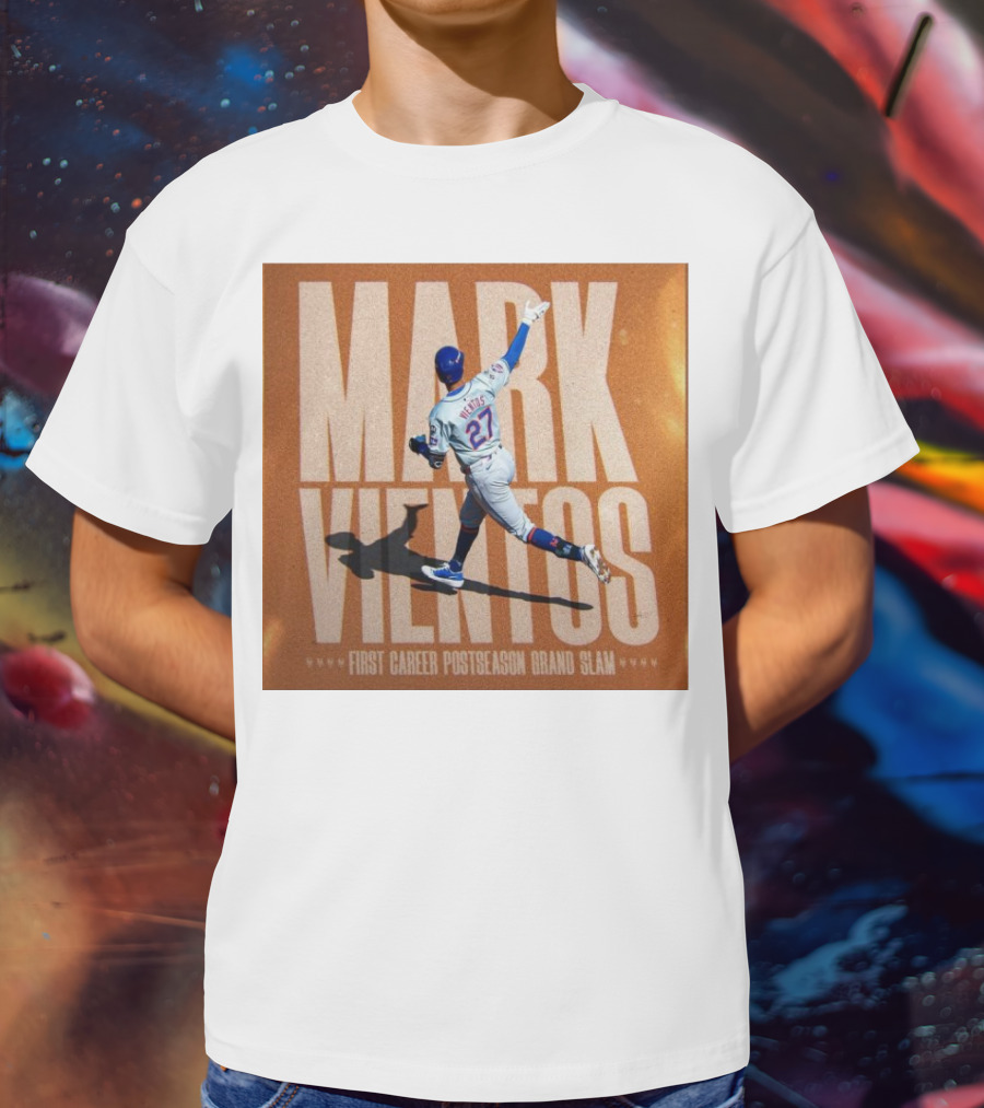 Mark Vientos New York Mets First Career Postseason Grand Slam Baseball Player Action T-Shirt