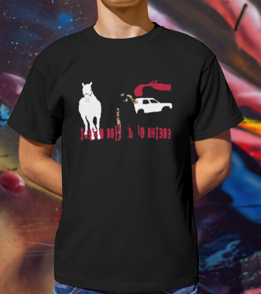 Yeat CPFM Lyfestyle Cover Custom Graphic Featuring Car Horse And Figure T-Shirt