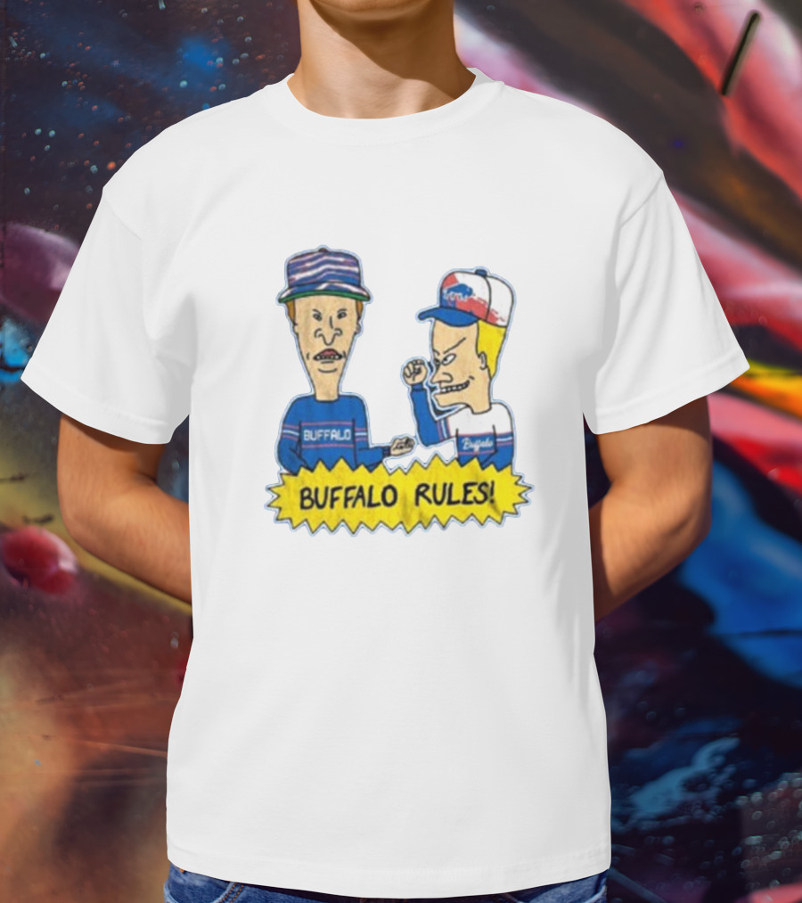 Beavis And Butt-Head Buffalo Rules Buffalo Bills Cartoon Characters T-Shirt
