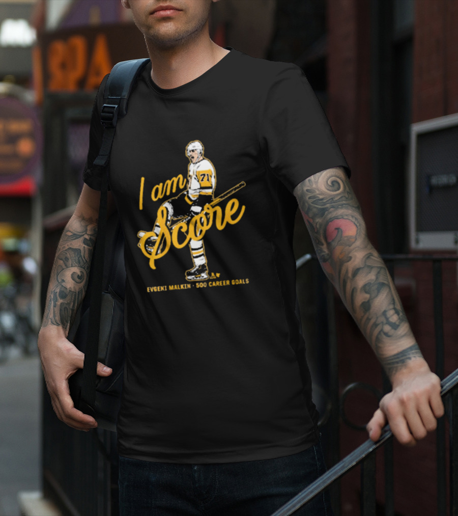 Evgeni Malkin I Am Score 500 Career Goals Pittsburgh Penguins NHL T-Shirt