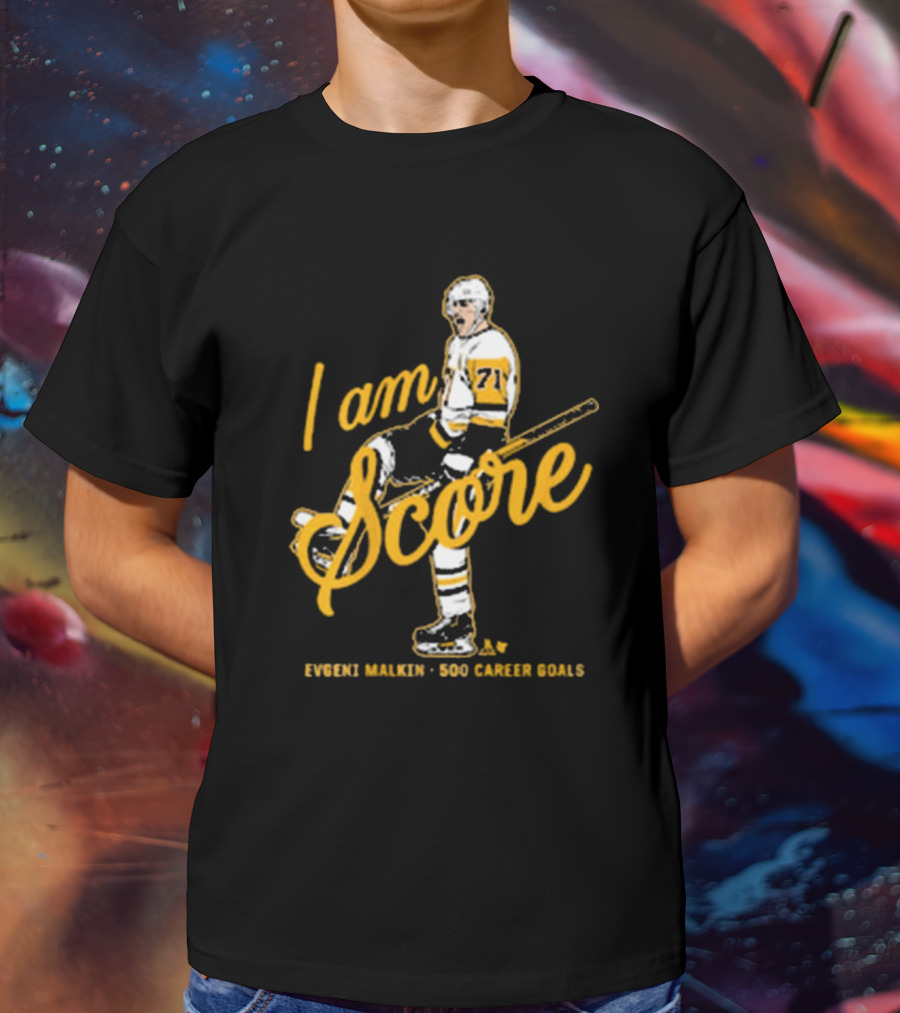 Evgeni Malkin I Am Score 500 Career Goals Pittsburgh Penguins NHL T-Shirt