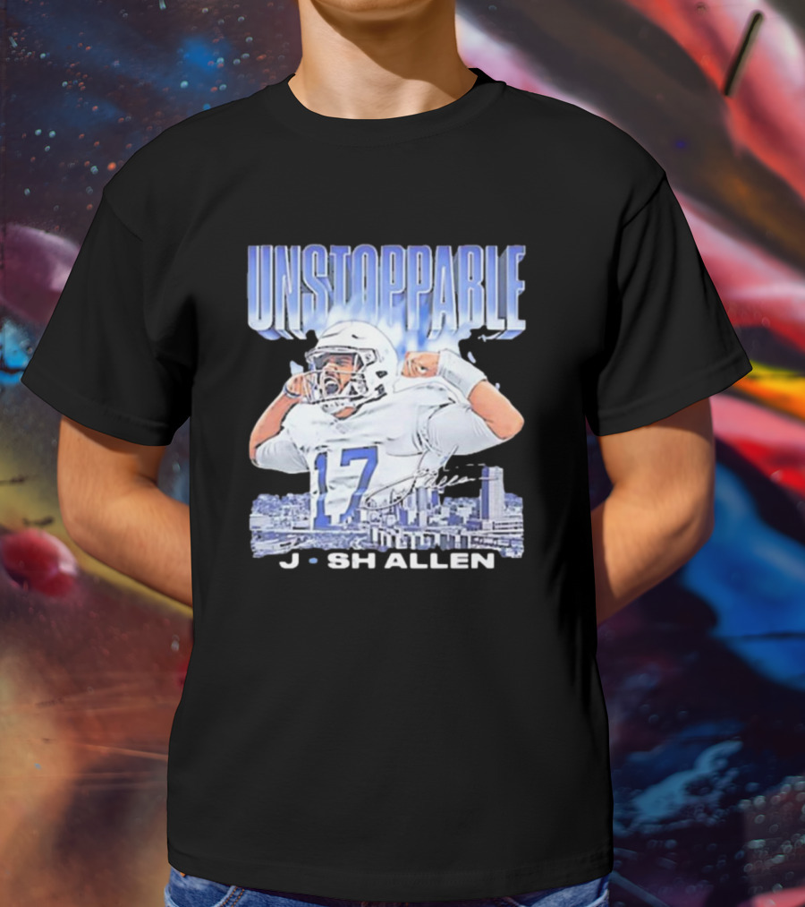 Buffalo Bills NFL Football Josh Allen Unstoppable Vintage 17 T-Shirt