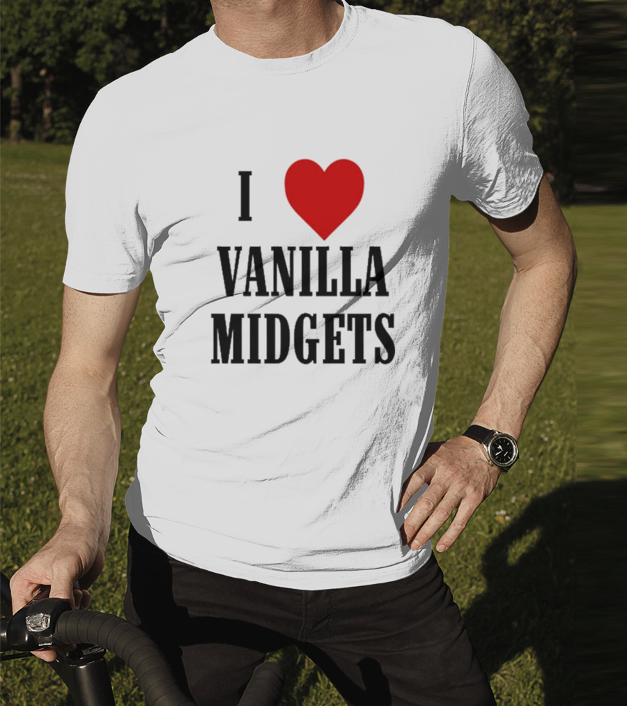 Nick Aldis I Love Vanilla Midgets I Heart Red T-Shirt