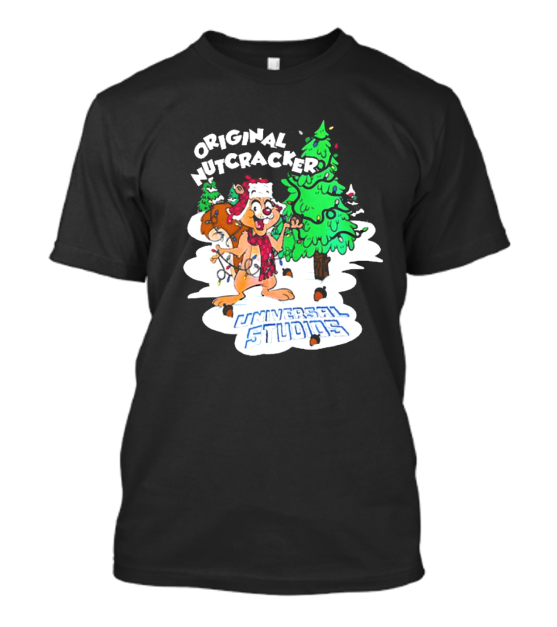 Original Nutcracker Earl The Squirrel Universal Studios Winter Scene T-Shirt