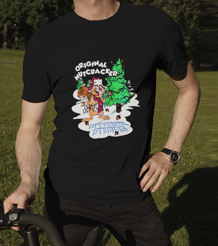 Original Nutcracker Earl The Squirrel Universal Studios Winter Scene T-Shirt