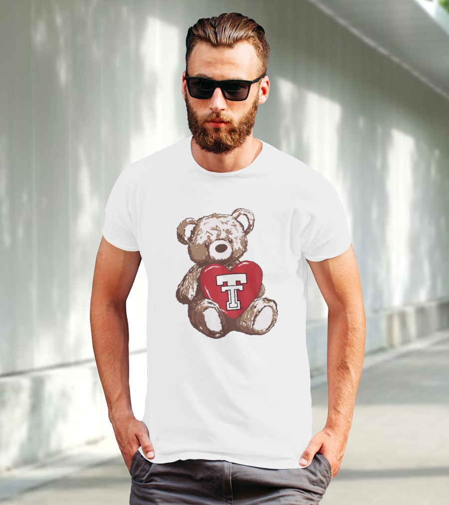 Texas Tech Red Raiders Teddy Bear Heart Hug T-Shirt