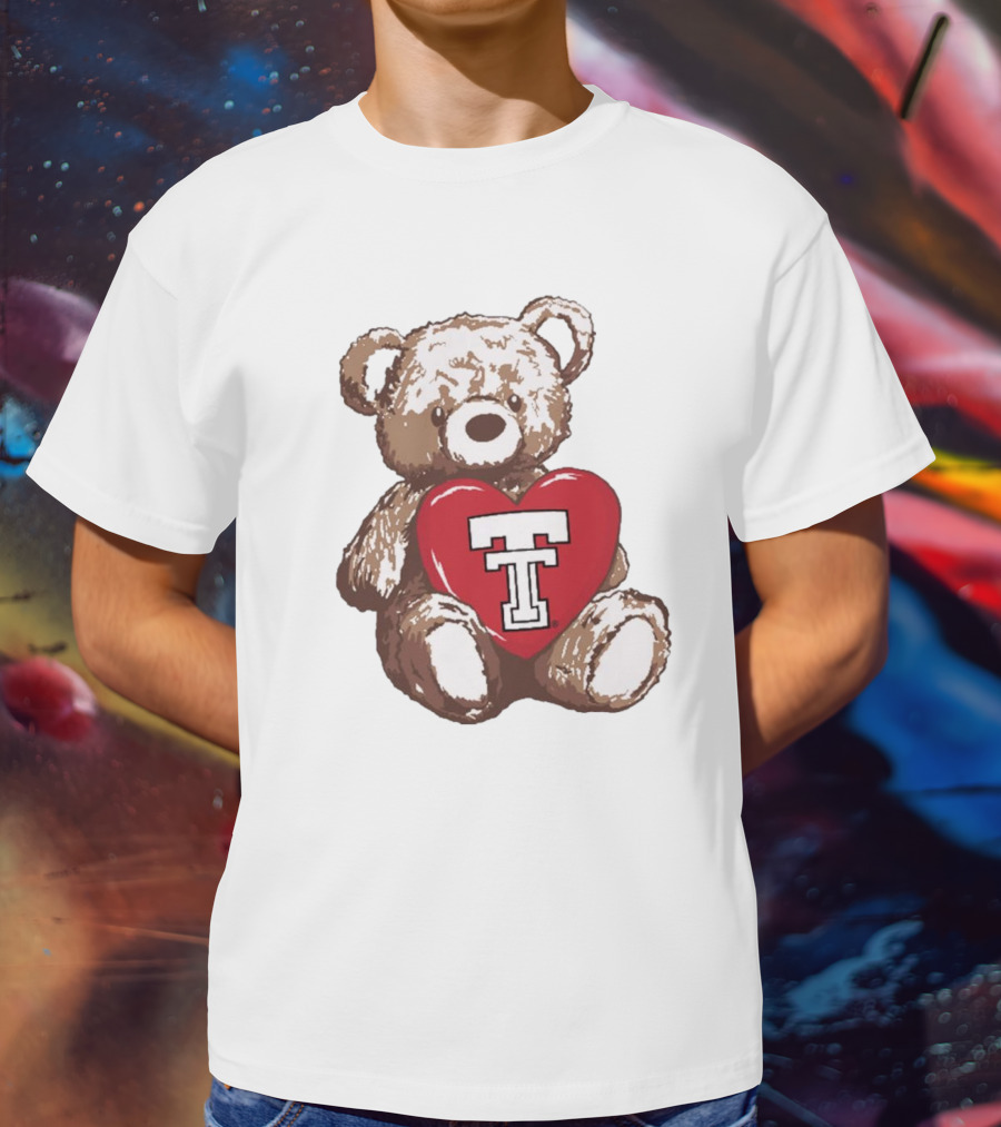 Texas Tech Red Raiders Teddy Bear Heart Hug T-Shirt