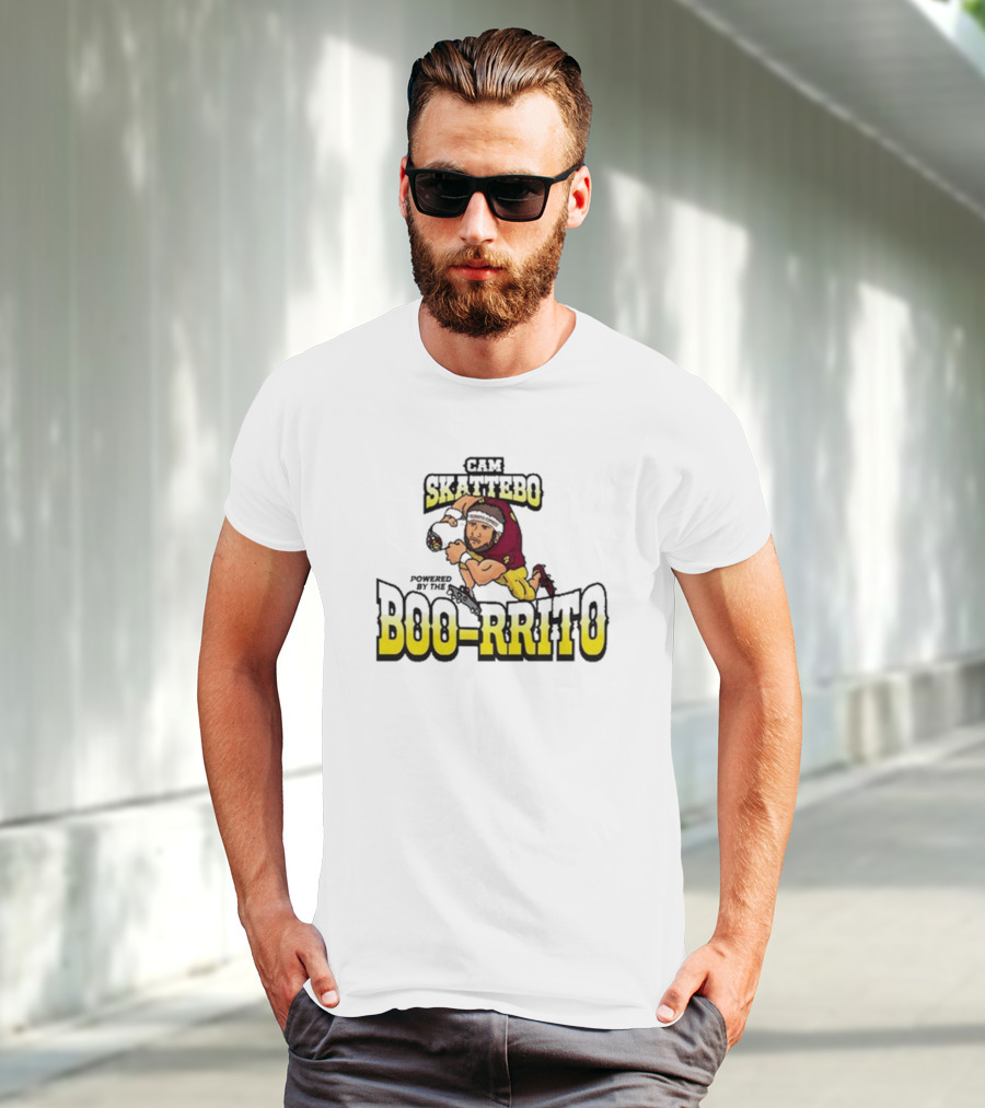 Cam Skattebo Powered By The Boo-rrito Arizona State Sun Devils Caricature T-Shirt