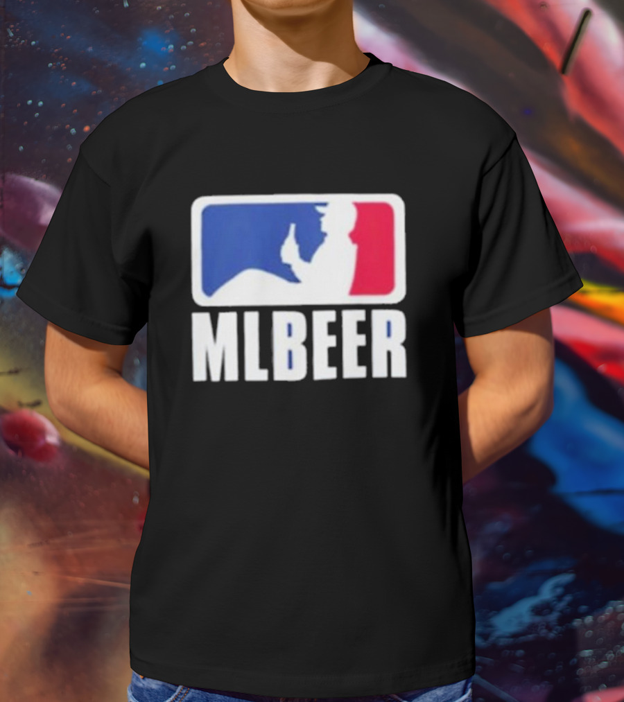 MLBEER MLB Parody Logo Funny Baseball Beer Enthusiast T-Shirt