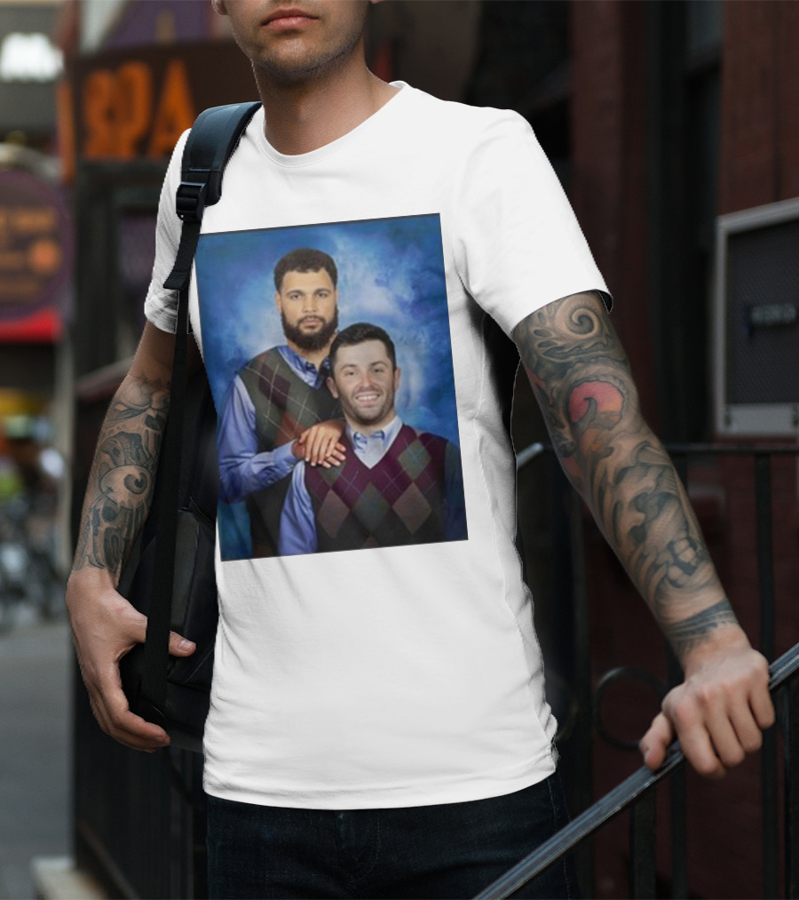 Chase Mclaughlin Wearing Baker Mayfield Mike Evans Step Brothers T-Shirt
