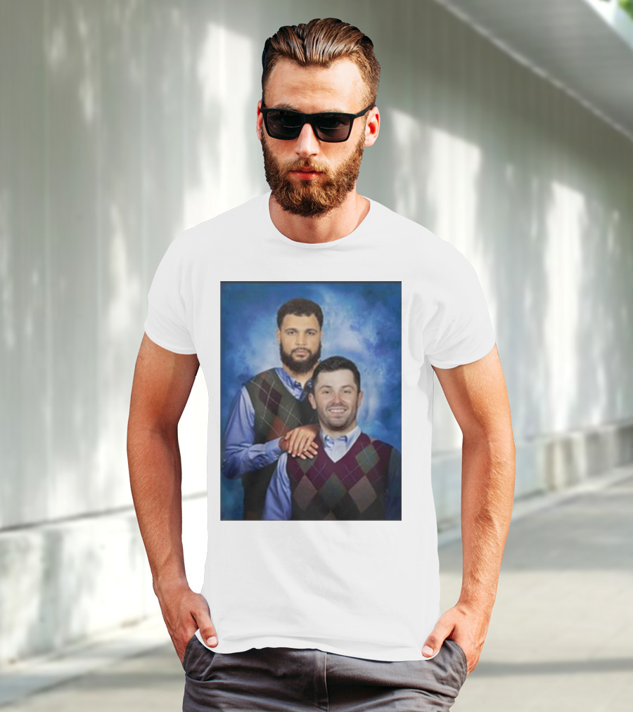 Chase Mclaughlin Wearing Baker Mayfield Mike Evans Step Brothers T-Shirt
