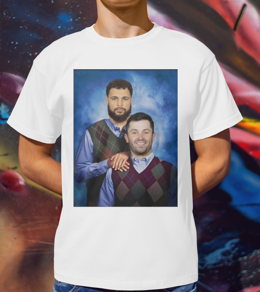Chase Mclaughlin Wearing Baker Mayfield Mike Evans Step Brothers T-Shirt