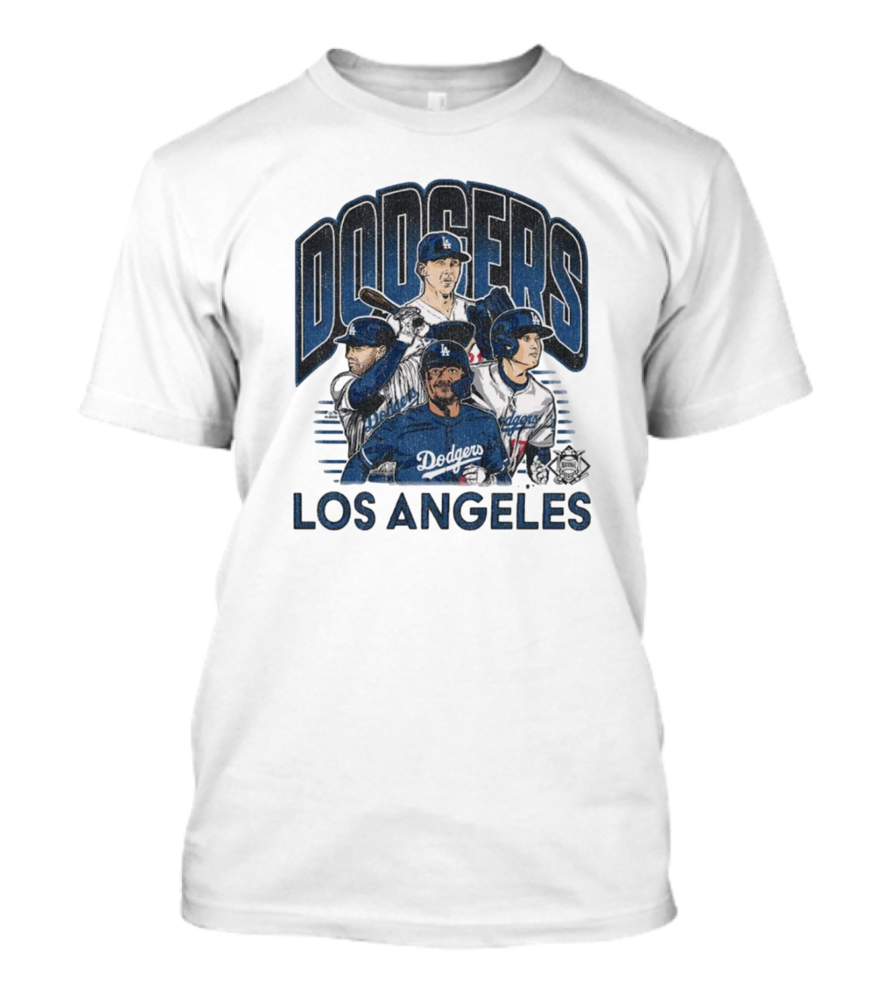 Los Angeles Dodgers Multi Player Vintage Painting T-Shirt
