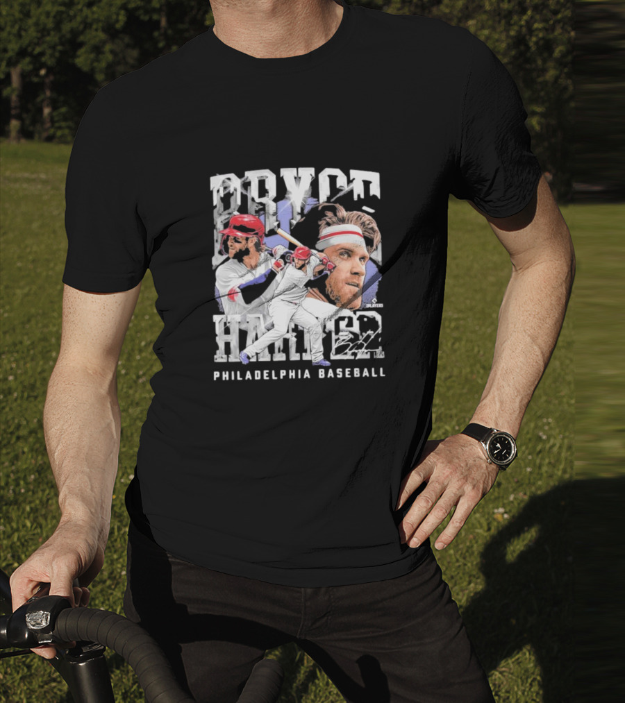 Bryce Harper Philadelphia Baseball MLB Homage Heavyweight Signature T-Shirt