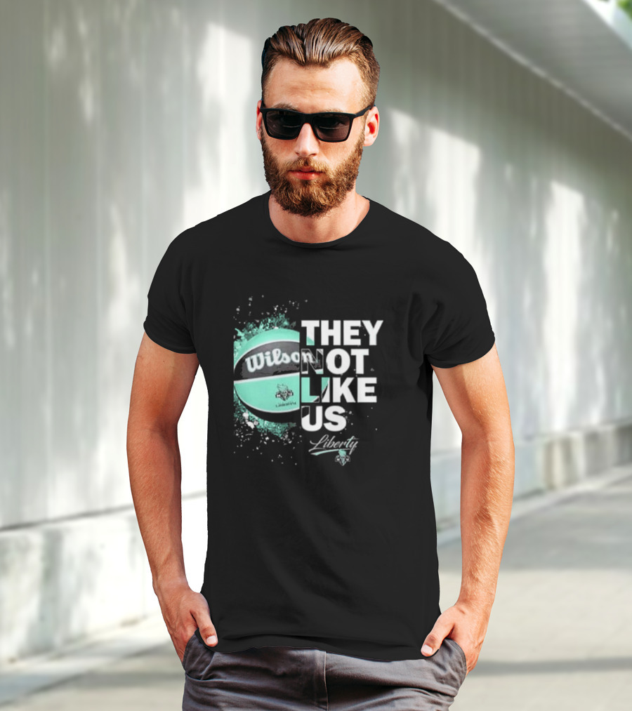 New York Liberty They Not Like Us Wilson Basketball T-Shirt