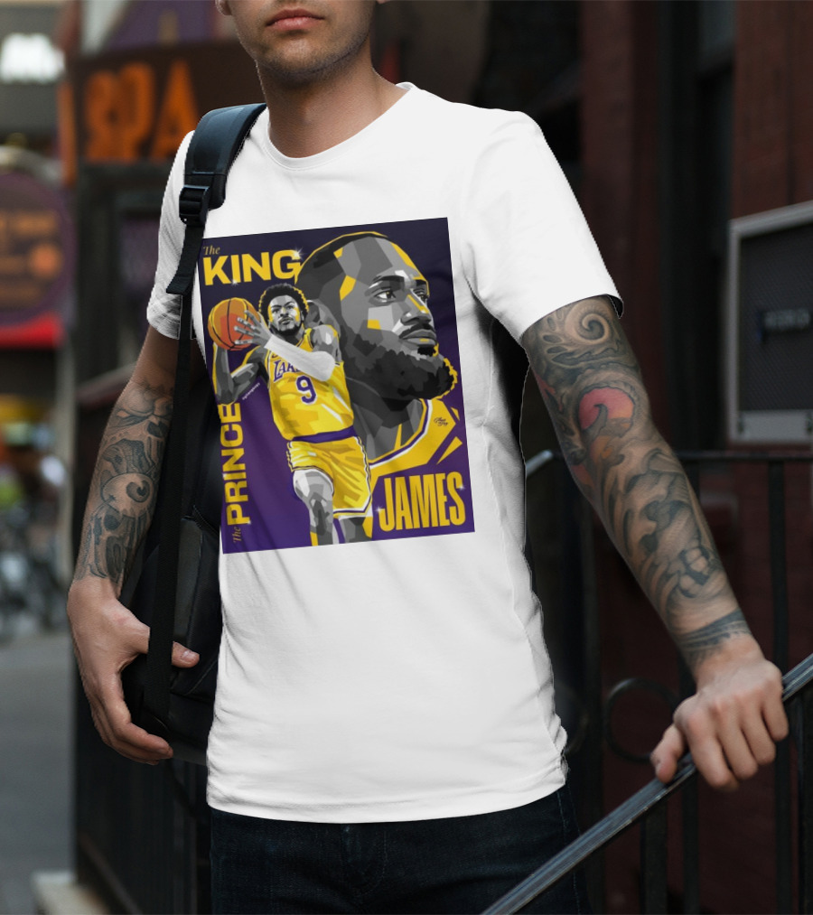 The King The Prince LeBron James Bronny James Lakers NBA T-Shirt