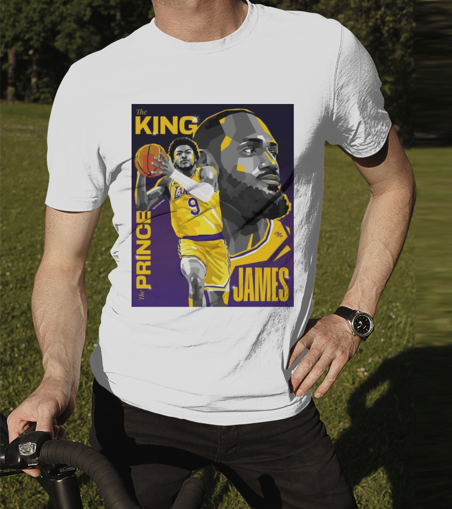 The King The Prince LeBron James Bronny James Lakers NBA T-Shirt
