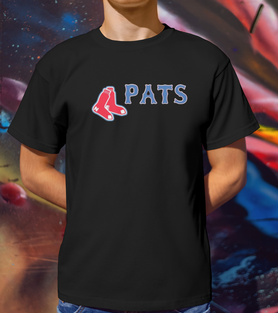 NFL MLB New England Patriots Boston Red Sox Pats Logo Mashup T-Shirt