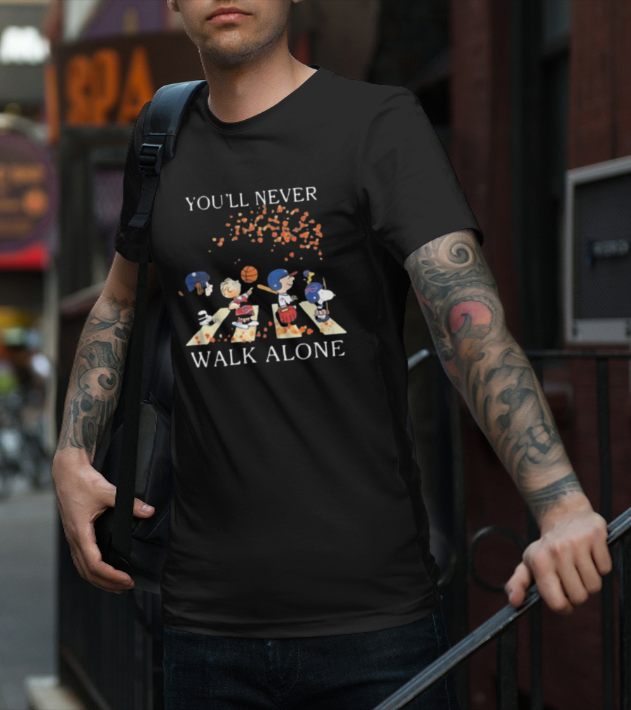 Peanuts Characters You'll Never Walk Alone Toronto Sports Team T-Shirt