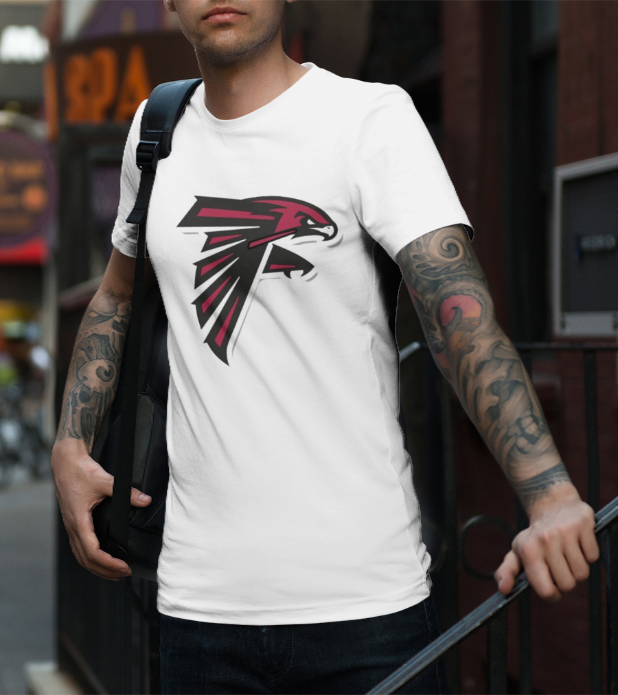 NFL NBA Atlanta Falcons Hawks Logo Mashup T-Shirt