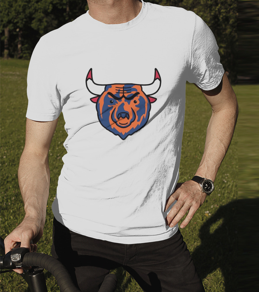 NFL Bears NBA Bulls Logo Mashup Combo T-Shirt