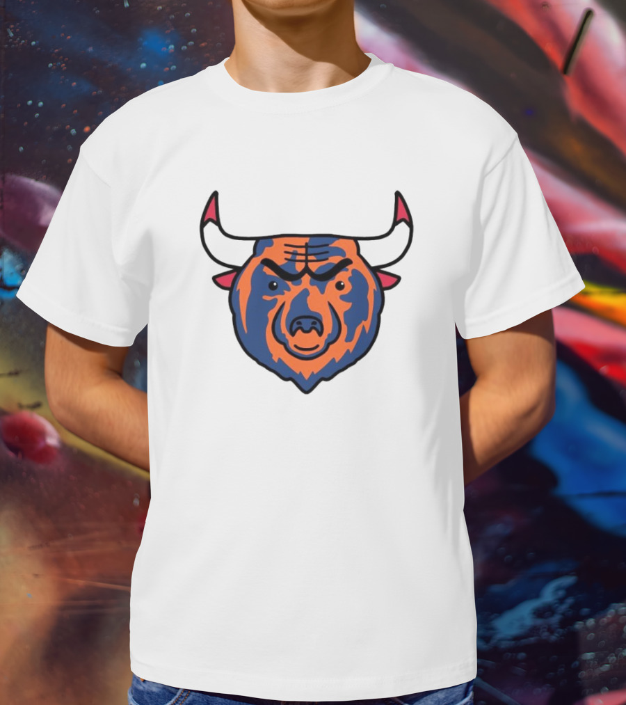 NFL Bears NBA Bulls Logo Mashup Combo T-Shirt