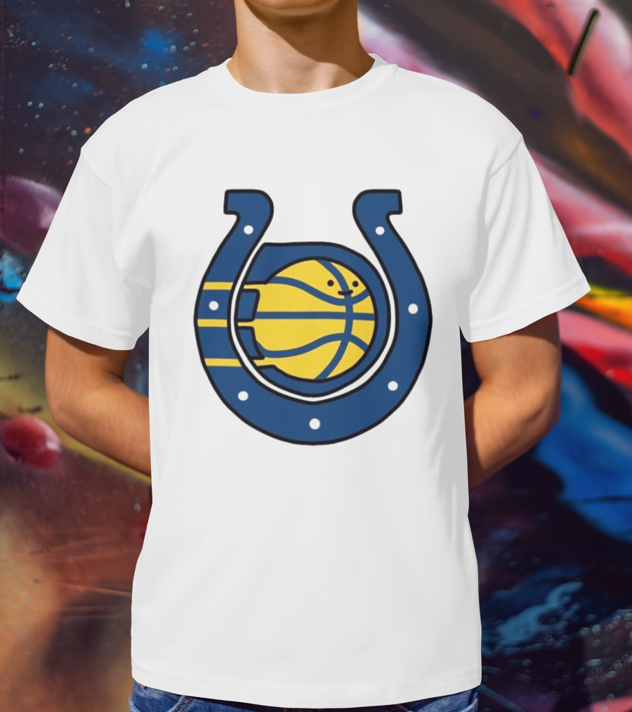NFL X NBA Indianapolis Colts Pacers Logo Mashup Combine T-Shirt
