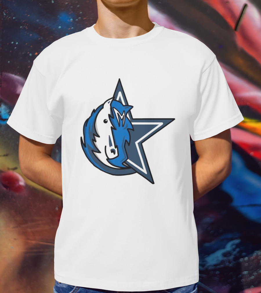 NFL NBA Cowboys Mavericks Logo Mashup Combine T-Shirt