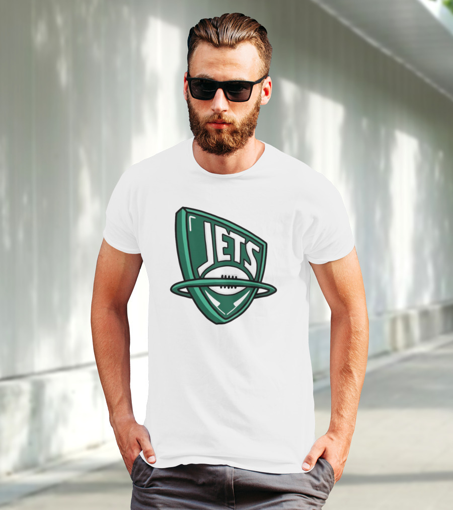 NFL X NBA Jets Logo Mash Combine T-Shirt