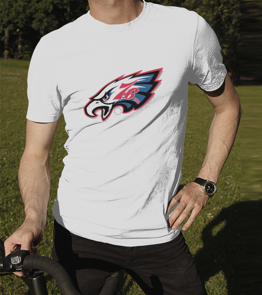 Philadelphia Eagles 76ers Logo Mashup NFL X NBA Collaboration T-Shirt