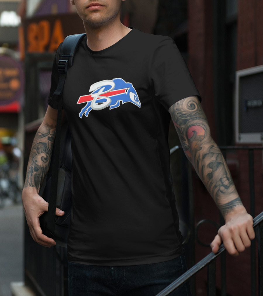 Buffalo Bills X Toronto Blue Jays Logo Mash NFL X MLB T-Shirt