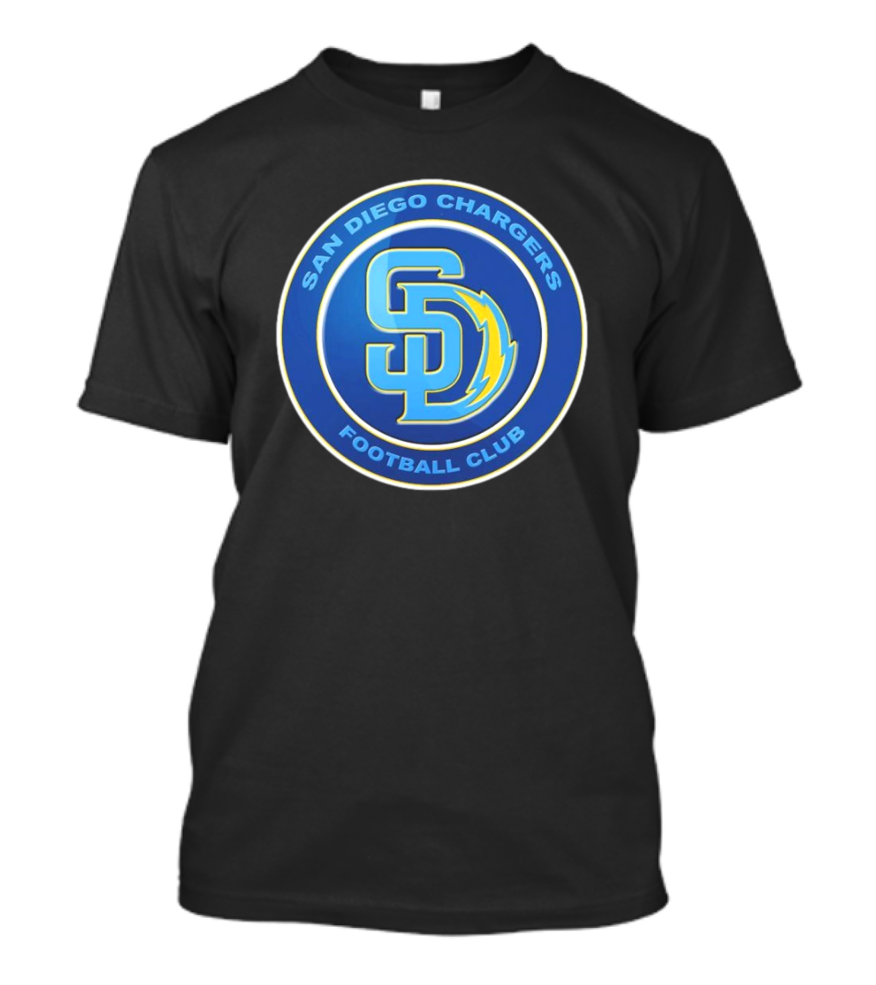 San Diego Chargers Football Club SD Logo Mashup T-Shirt